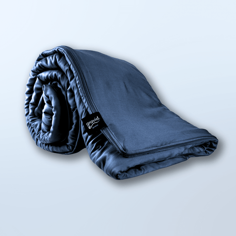 Breeze™ Cooling Weighted Blanket - Size: TWIN 60x80 Weight: 15 lb Colour: Dusk Blue by Gravid