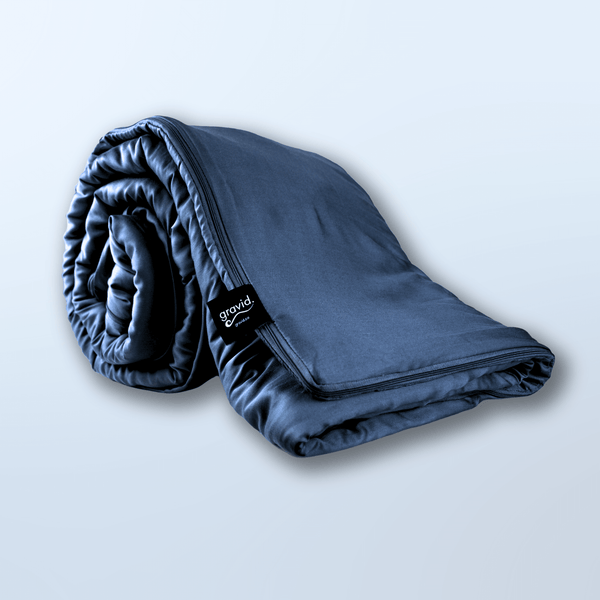 Breeze™ Cooling Weighted Blanket - Size: TWIN 60x80 Weight: 15 lb Colour: Dusk Blue by Gravid