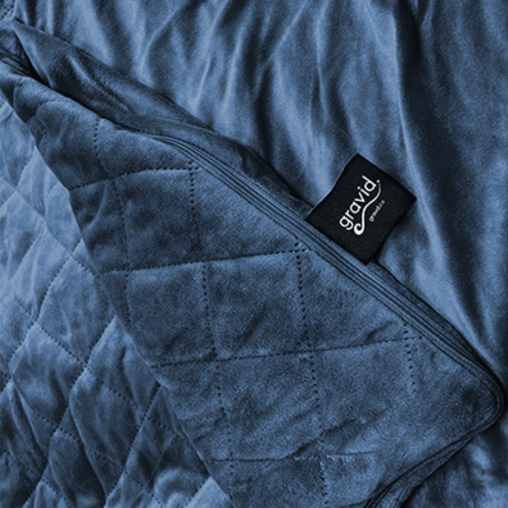 UltraPlush Weighted Blanket - Size: TWIN 60x80 Weight: 15 lb Colour: Grey by Gravid