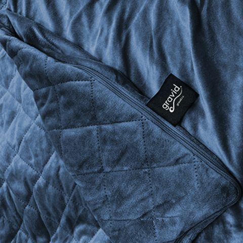 UltraPlush Weighted Blanket - Size: TWIN 60x80 Weight: 15 lb Colour: Grey by Gravid