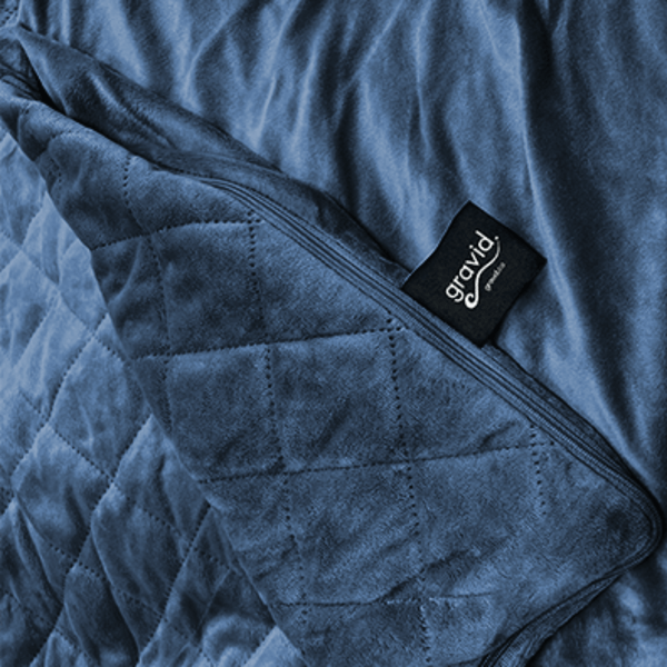 UltraPlush Weighted Blanket - Size: TWIN 60x80 Weight: 15 lb Colour: Grey by Gravid