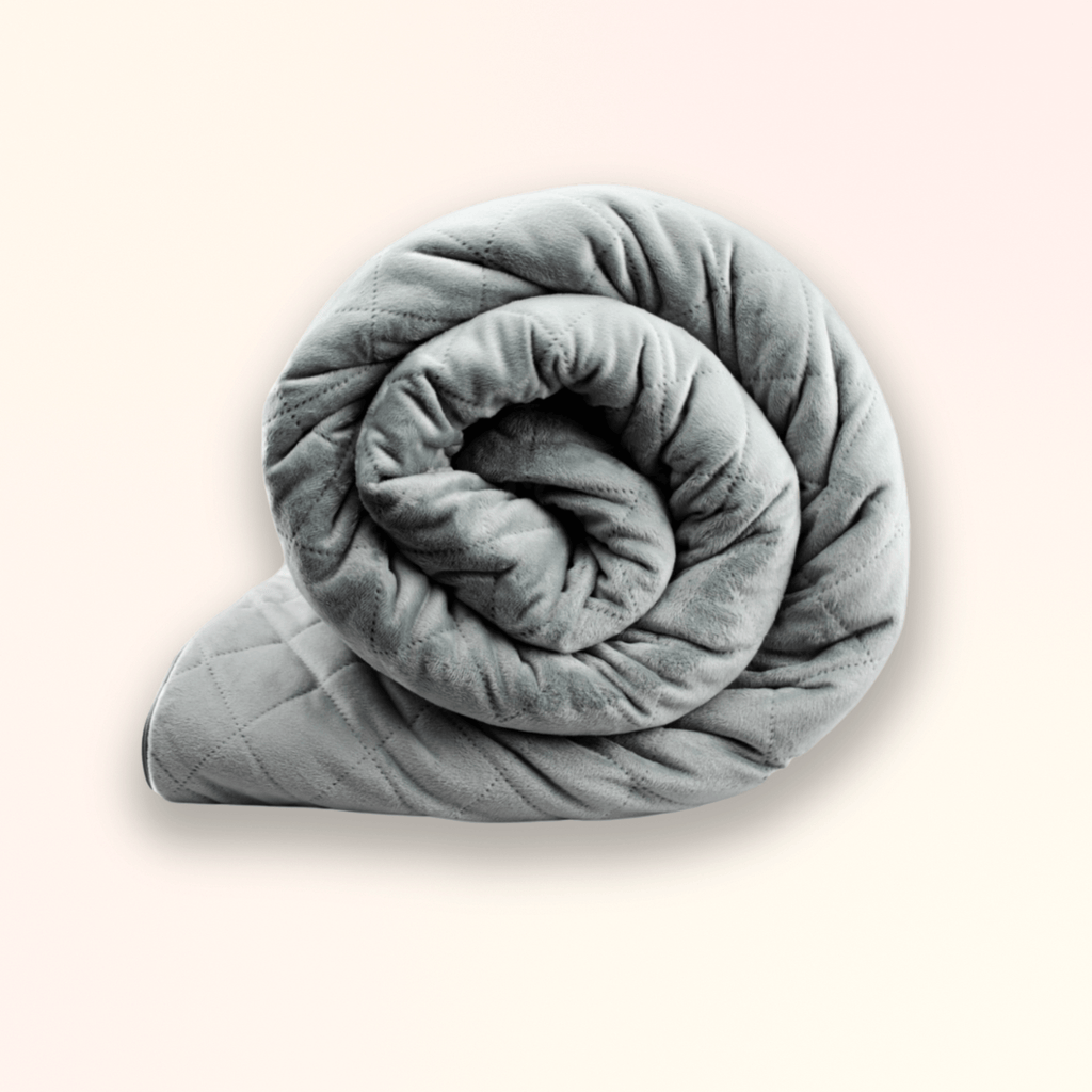 UltraPlush Weighted Blanket - Size: TWIN 60x80 Weight: 15 lb Colour: Grey by Gravid