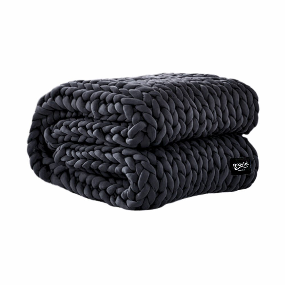 Chunky Knit Blanket - Colour: Classic Grey by Gravid