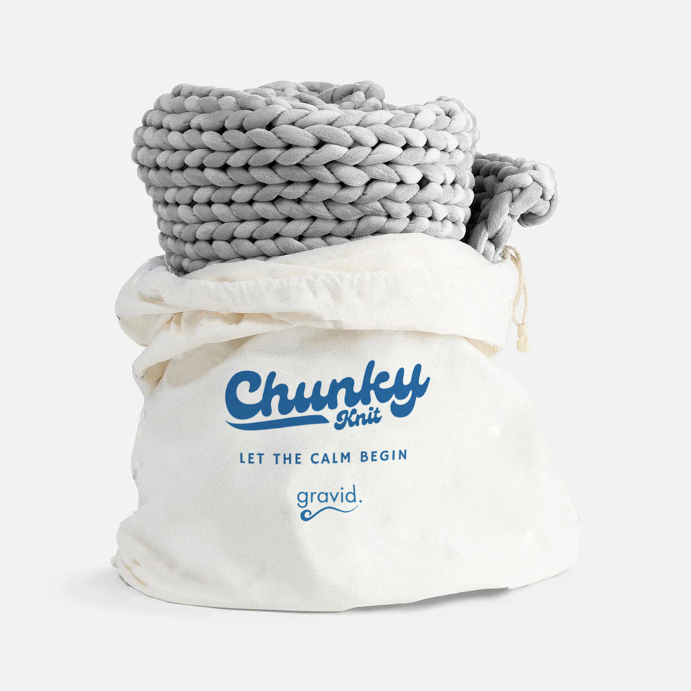 Chunky Knit Blanket - Colour: Classic Grey by Gravid